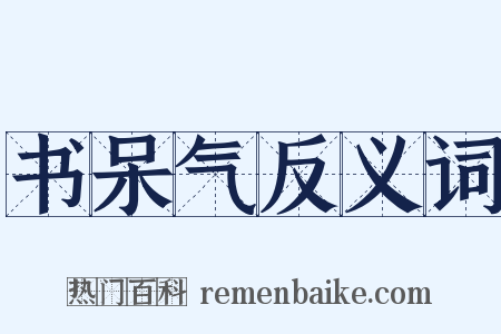 书呆气反义词是什么意思的图片